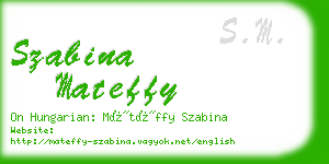 szabina mateffy business card